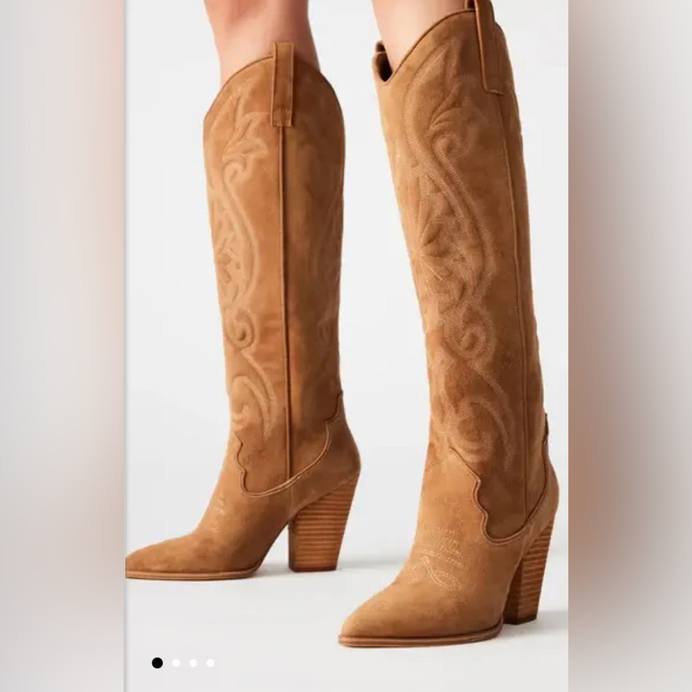 Steve Madden Lasso Boots in Chestnut Women's Tan Knee-High Boots